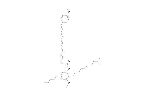 2,4,6,8,10,12-Tridecahexaenoic acid, 13-(4-methoxyphenyl)-, 3-methoxy-2-(9-methyldecyl)-5-pentylphenyl ester