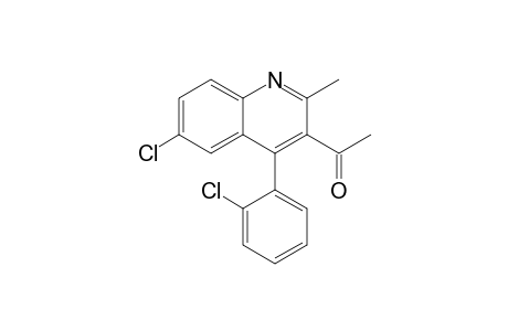1-[6-chloranyl-4-(2-chlorophenyl)-2-methyl-quinolin-3-yl]ethanone