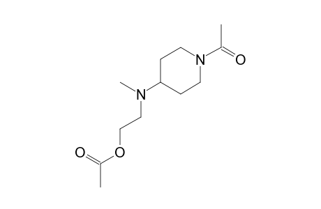 N-(2-Hydroxyethyl)-N-methyl-4-piperidinamine, N',o-bis(acetyl)-