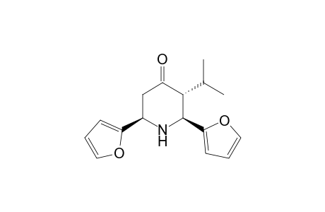 (2S*,3R*,6R*)-2,6-Di-2-furyl-3-isopropylpiperidin-4-one