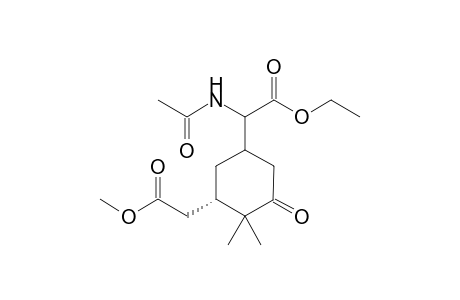 2-Acetamido-2-[(3S)-3-(2-methoxy-2-oxoethyl)-4,4-dimethyl-5-oxocyclohexyl]acetic acid ethyl ester