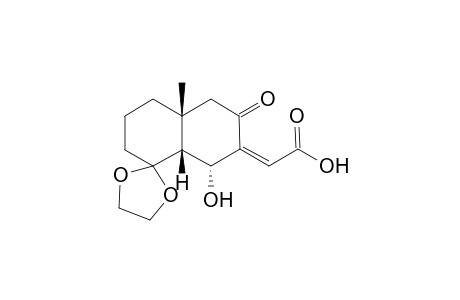 (4a.beta.,8a.beta.)-[4-Ethylenedioxy-5-hydroxy-8a-methyl-7-oxooctahydronaphthylene-6-ylidene]acetic acid