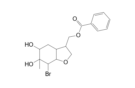 Benzoic acid 7-bromo-5,6-dihydroxy-6-methyl-octahydro-benzofuran-3-ylmethyl ester