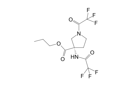 (L) propyl N,N'-bis(trifluoroacetyl)-3-aminopyrrolidine-3-carboxylate