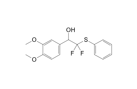 2,2-Difluoro-1-(3,4-dimethoxyphenyl)-2-phenylsulfanylethanol