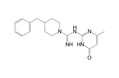 1-piperidinecarboximidamide, N-(1,6-dihydro-4-methyl-6-oxo-2-pyrimidinyl)-4-(phenylmethyl)-