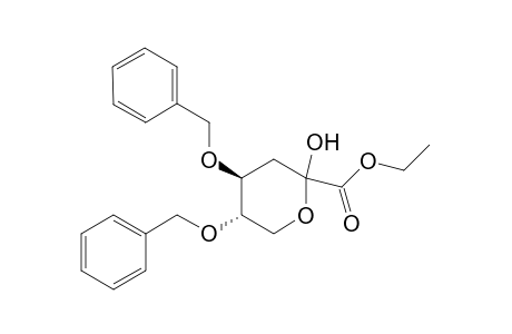 Ethyl 4,5-di-O-benzyl-3-desoxy-L-threo-2-hexulosonate