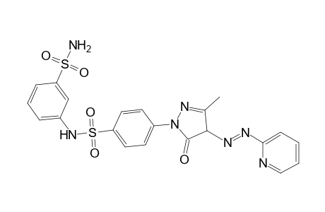 Benzenesulfonamide, N-[3-(aminosulfonyl)phenyl]-4-[4,5-dihydro-3-methyl-5-oxo-4-[2-(2-pyridinyl)diazenyl]-1H-pyrazol-1-yl]-