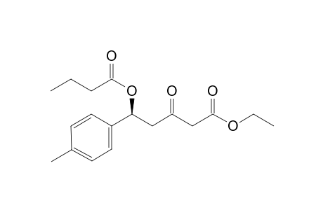 (5S)-Ethyl .delta-butyryloxy-.delta.-(p-methylphenyl)-.beta.-oxo-pentanoate