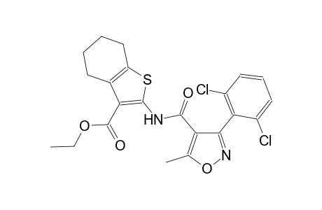 ethyl 2-({[3-(2,6-dichlorophenyl)-5-methyl-4-isoxazolyl]carbonyl}amino)-4,5,6,7-tetrahydro-1-benzothiophene-3-carboxylate