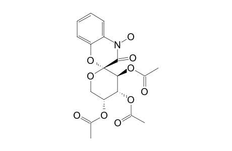 (2S)-3',4',5'-TRI-O-ACETYL-D-ARABINO-4-HYDROXY-2H-1,4-BENZOXAZIN-2-SPIRO-2'-PYRAN-3(4H)-ONE