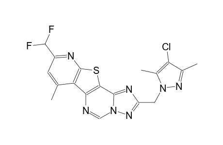 2-[(4-chloro-3,5-dimethyl-1H-pyrazol-1-yl)methyl]-9-(difluoromethyl)-7-methylpyrido[3',2':4,5]thieno[2,3-e][1,2,4]triazolo[1,5-c]pyrimidine