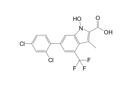 6-(2,4-dichlorophenyl)-1-hydroxy-3-methyl-4-(trifluoromethyl)-1H-indole-2-carboxilic acid