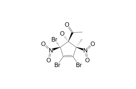 1-ACETYL-3,4,CIS-5-TRIBROMO-CIS-2-METHYL-2,5-DINITRO-CYCLOPENT-3-EN-R-1-OL