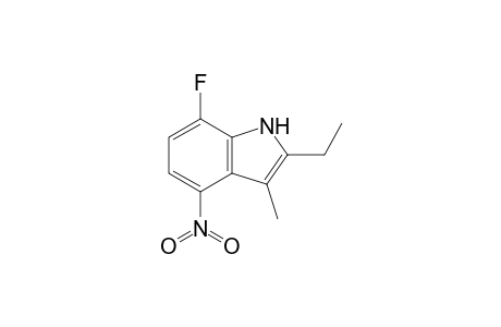 2-Ethyl-7-fluoranyl-3-methyl-4-nitro-1H-indole