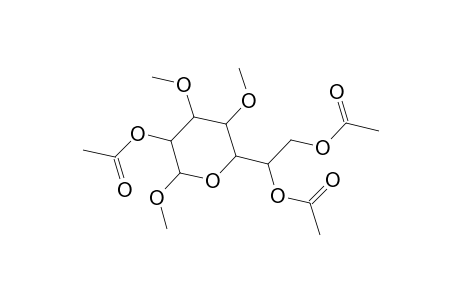 Methyl 2,6,7-tri-O-acetyl-3,4-di-O-methylheptopyranoside