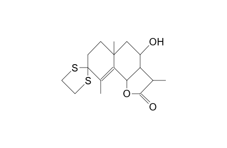 3,3-Ethanedithio-8a-hydroxy-6,11b,7aH-eudesm-4-en-6,12-olide