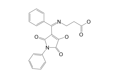 1-PHENYL-4-(PHENYL-(2-CARBOXYETHYLAMINO)-METHYLIDENE)-PYRROLIDIN-2,3,5-TRIONE