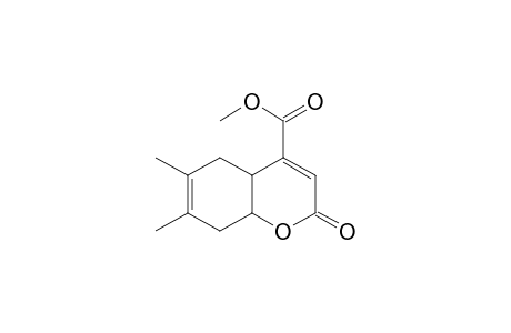 2H-1-Benzopyran-4-carboxylic acid, 4a,5,8,8a-tetrahydro-6,7-dimethyl-2-oxo-, methyl ester