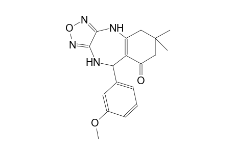4H-[1,2,5]oxadiazolo[3,4-b][1,4]benzodiazepin-8(5H)-one, 6,7,9,10-tetrahydro-9-(3-methoxyphenyl)-6,6-dimethyl-