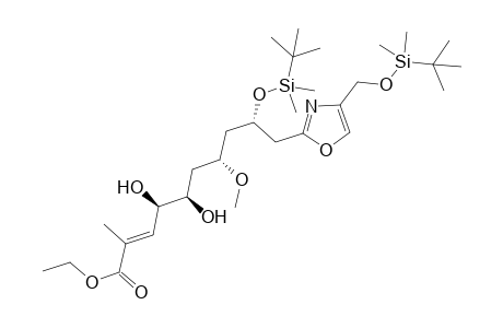 (E,4R,5R,7R,9S)-9-[tert-butyl(dimethyl)silyl]oxy-10-[4-[[tert-butyl(dimethyl)silyl]oxymethyl]-2-oxazolyl]-4,5-dihydroxy-7-methoxy-2-methyl-2-decenoic acid ethyl ester