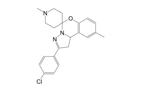 2-(4-chlorophenyl)-1',9-dimethyl-1,10b-dihydrospiro[benzo[e]pyrazolo[1,5-c][1,3]oxazine-5,4'-piperidine]
