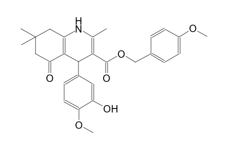 3-quinolinecarboxylic acid, 1,4,5,6,7,8-hexahydro-4-(3-hydroxy-4-methoxyphenyl)-2,7,7-trimethyl-5-oxo-, (4-methoxyphenyl)methyl ester