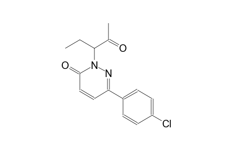3(2H)-Pyridazinone, 6-(4-chlorophenyl)-2-(1-ethyl-2-oxopropyl)-