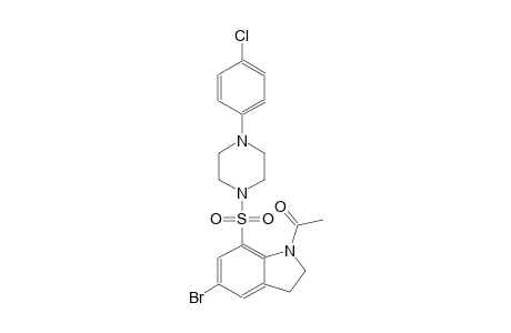 1-acetyl-5-bromo-7-{[4-(4-chlorophenyl)-1-piperazinyl]sulfonyl}indoline