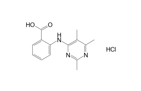 N-(2,5,6-trimethyl-4-pyrimidinyl)anthranilic acid, monohydrochloride