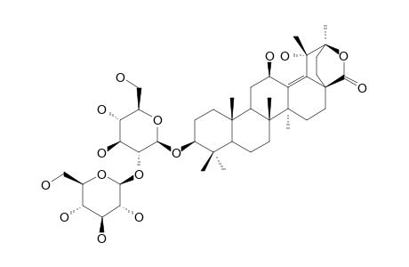 ILEKUDINOSIDE-J;3-O-BETA-D-GLUCOPYRANOSYL-(1->2)-BETA-D-GLUCOPYRANOSYL-BETA-KUDINLACTONE