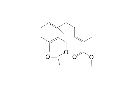 Methyl 12-acetoxyl-2,6,10-trimethyldodeca-2,6,10-trienoate