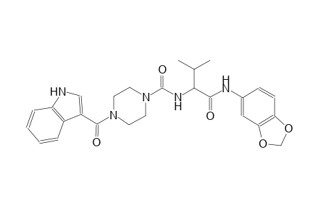 1-piperazinecarboxamide, N-[(1S)-1-[(1,3-benzodioxol-5-ylamino)carbonyl]-2-methylpropyl]-4-(1H-indol-3-ylcarbonyl)-
