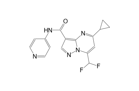 5-cyclopropyl-7-(difluoromethyl)-N-(4-pyridinyl)pyrazolo[1,5-a]pyrimidine-3-carboxamide