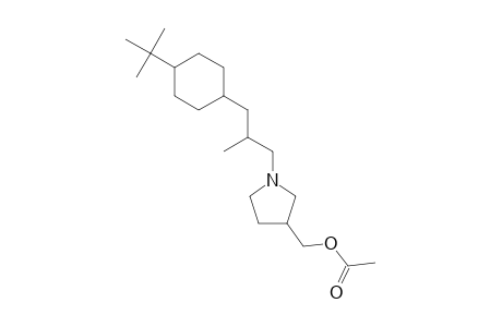 3-Pyrrolidinemethanol, 1-[3-[4-(1,1-dimethylethyl)cyclohexyl]-2-methylpropyl]-, acetate (ester)