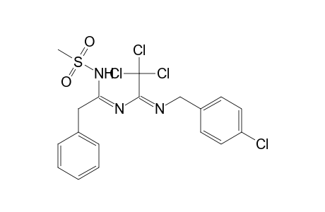 2,2,2-Trichloro-N'-(4-chlorobenzyl)-N-[1-(methylsulfonamido)-2-phenylethylidene]acetimidamide