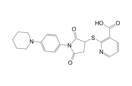 3-pyridinecarboxylic acid, 2-[[2,5-dioxo-1-[4-(1-piperidinyl)phenyl]-3-pyrrolidinyl]thio]-