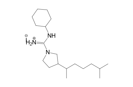 1-Pyrrolidinecarboximidamide, N-cyclohexyl-3-(1,5-dimethylhexyl)-,monohydriodide