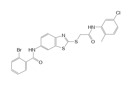 2-bromo-N-(2-{[2-(5-chloro-2-methylanilino)-2-oxoethyl]sulfanyl}-1,3-benzothiazol-6-yl)benzamide