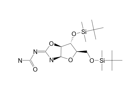 2-UREIDO-3',5'-BIS-(O-TERT.-BUTYLDIMETHYLSILYL)-BETA-D-ARABINOFURANO-[1',2':4,5]-2-OXAZOLINE