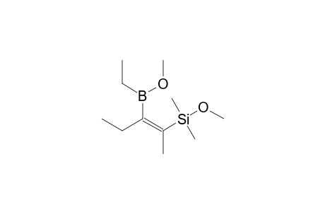 Methyl ethyl((1E)-1-ethyl-2-[methoxy(dimethyl)silyl]-1-propenyl)borinate