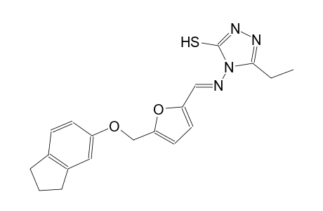 4-[((E)-{5-[(2,3-dihydro-1H-inden-5-yloxy)methyl]-2-furyl}methylidene)amino]-5-ethyl-4H-1,2,4-triazol-3-yl hydrosulfide