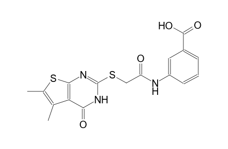 3-({[(5,6-dimethyl-4-oxo-3,4-dihydrothieno[2,3-d]pyrimidin-2-yl)sulfanyl]acetyl}amino)benzoic acid