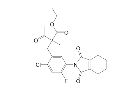 Benzenepropanoic acid, alpha-acetyl-2-chloro-4-fluoro-5-(1,3,4,5,6,7-hexahydro-1,3-dioxo-2H-isoindol-2-yl)-alpha-methyl-,ethyl ester