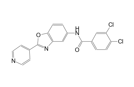 3,4-dichloro-N-[2-(4-pyridinyl)-1,3-benzoxazol-5-yl]benzamide