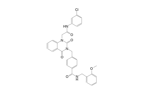 4-[(1-[2-(3-chloroanilino)-2-oxoethyl]-2,4-dioxo-1,4-dihydro-3(2H)-quinazolinyl)methyl]-N-(2-methoxybenzyl)benzamide