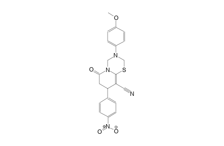 2H,6H-pyrido[2,1-b][1,3,5]thiadiazine-9-carbonitrile, 3,4,7,8-tetrahydro-3-(4-methoxyphenyl)-8-(4-nitrophenyl)-6-oxo-