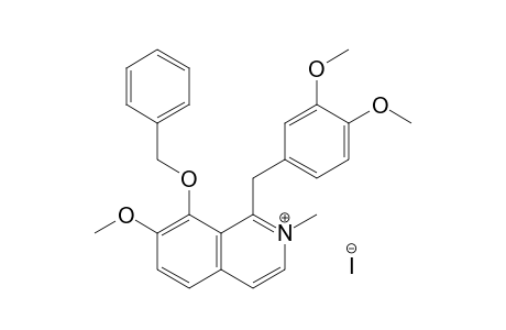8-Benzyloxy-1-(3',4'-dimethoxybenzyl)-7-methoxy-N-methylisoquinolineium iodide