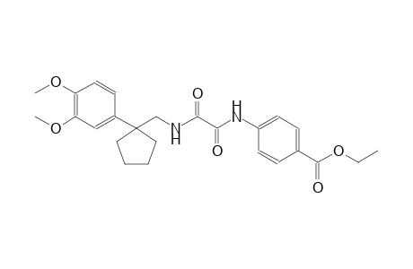 benzoic acid, 4-[[2-[[[1-(3,4-dimethoxyphenyl)cyclopentyl]methyl]amino]-1,2-dioxoethyl]amino]-, ethyl ester