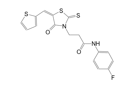 3-thiazolidinepropanamide, N-(4-fluorophenyl)-4-oxo-5-(2-thienylmethylene)-2-thioxo-, (5E)-